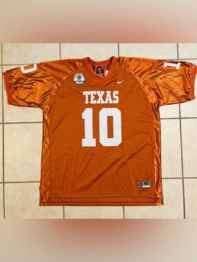 Nike Texas Longhorns Rose Bowl #10 NCAA Football Jersey Size 60 - 3XL